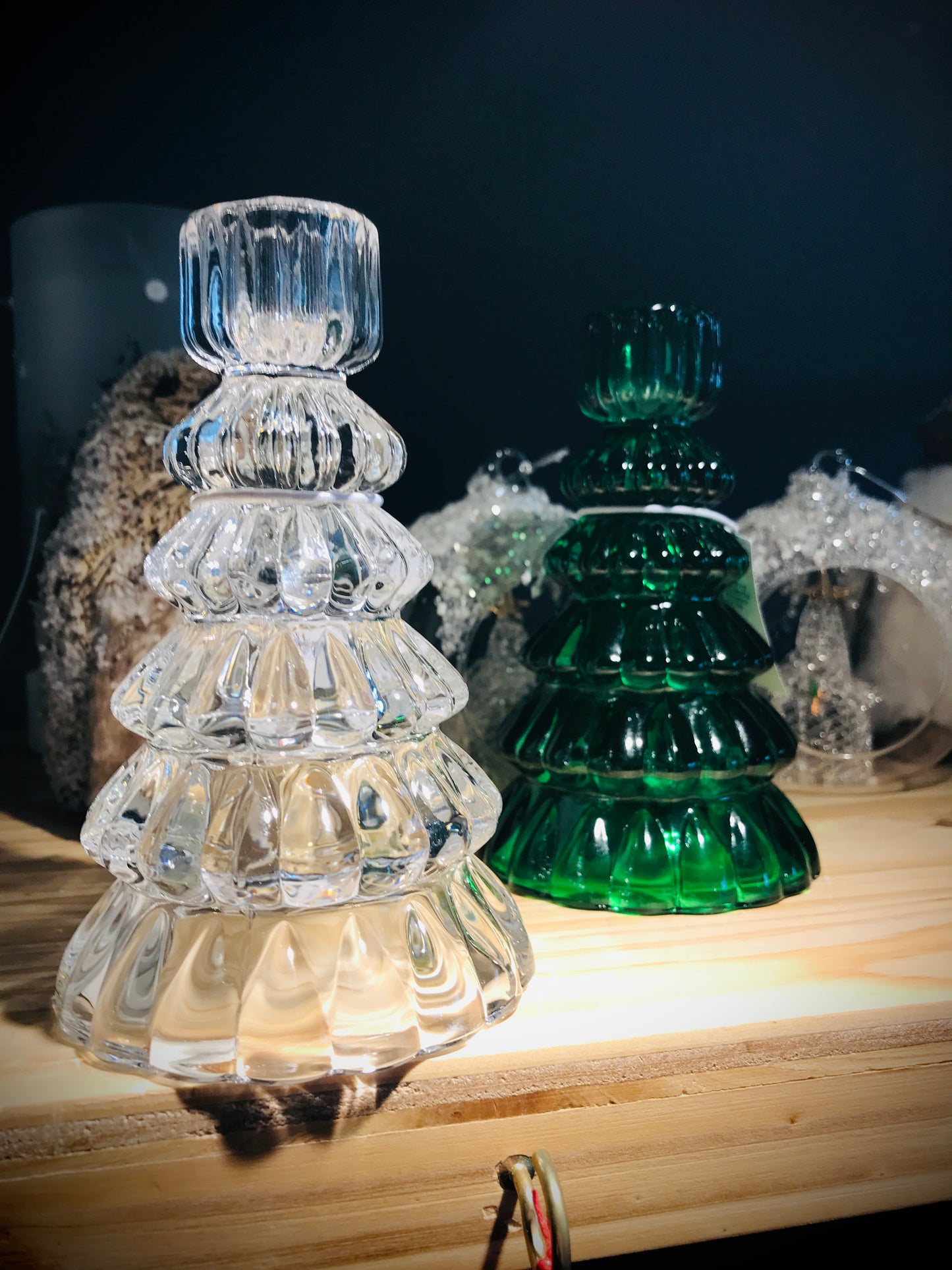 Glass Tree Shaped Candle Holder