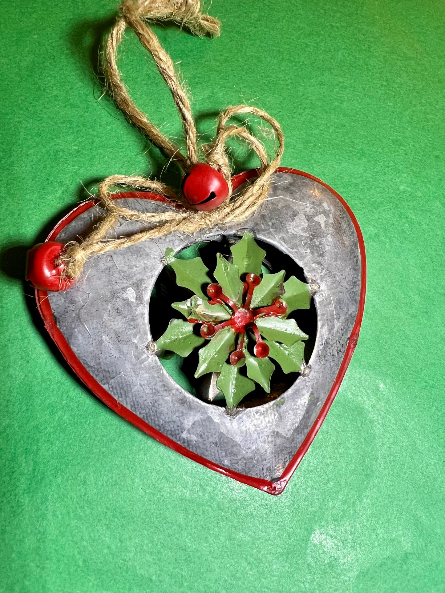 Silver Tin Shapes with Tin Holly