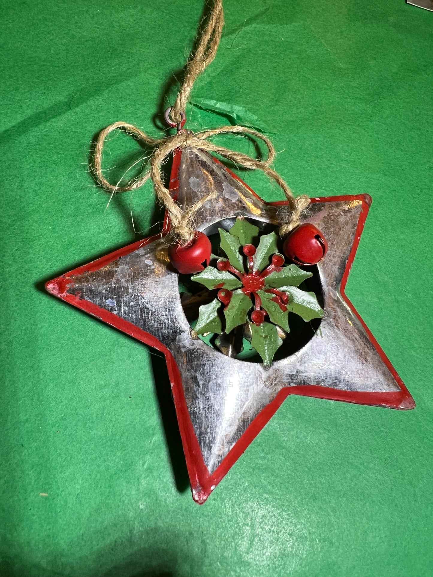 Silver Tin Shapes with Tin Holly