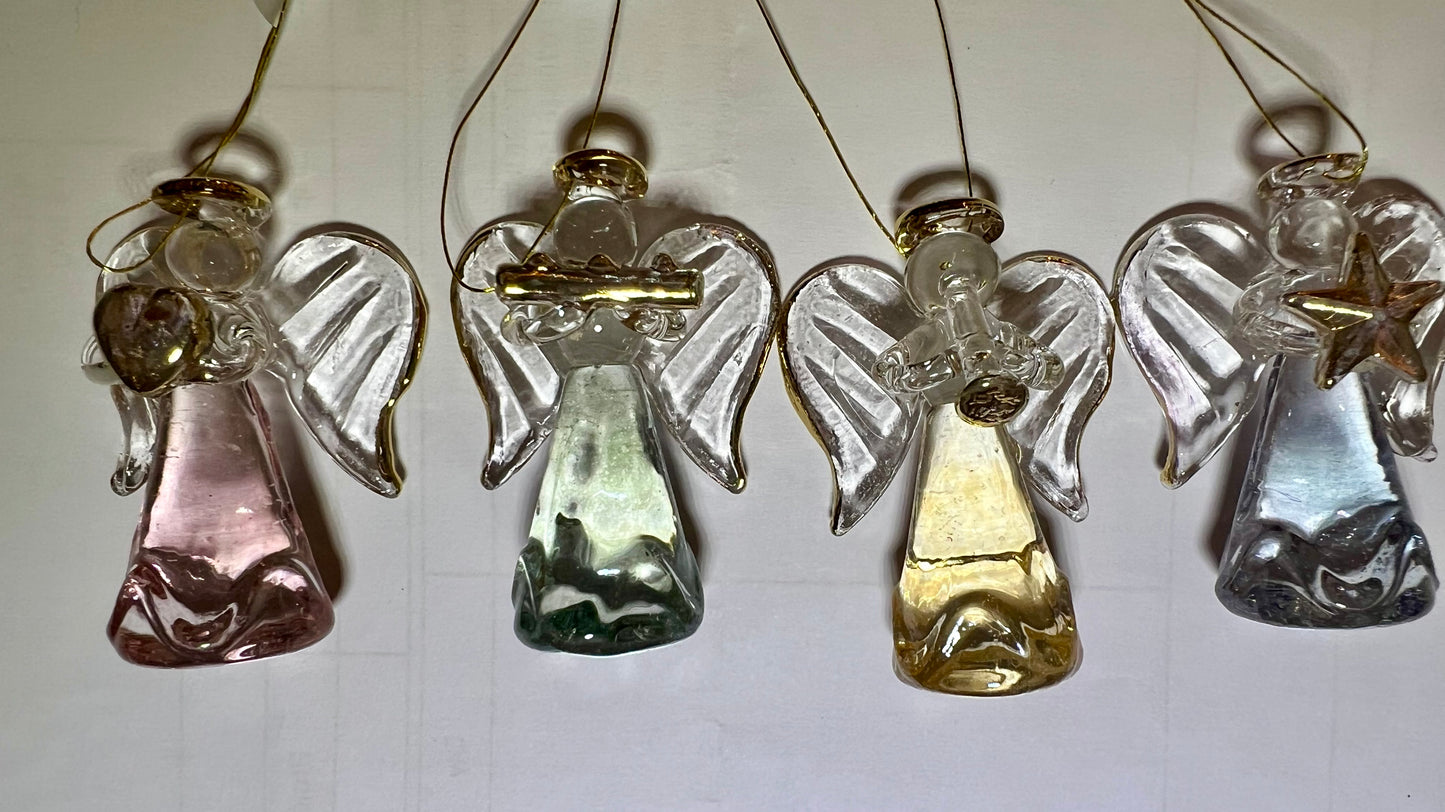 Pastel glass Angel Decoration with Solid Body