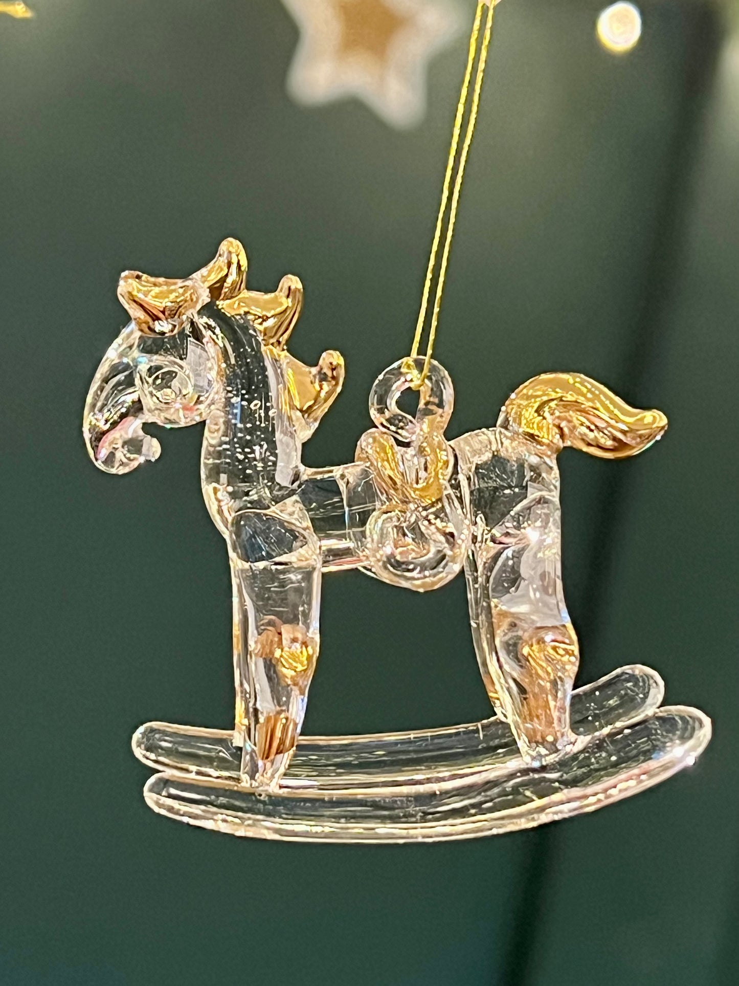 Glass Rocking Horse Decoration