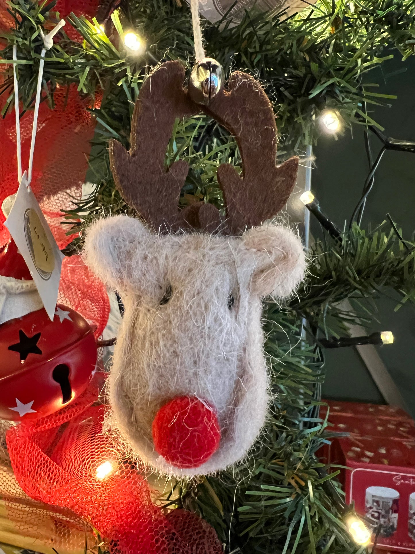 Felt Reindeer Head Decoration