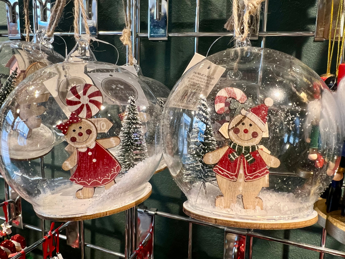 Gingerbread figure in Glass Bauble