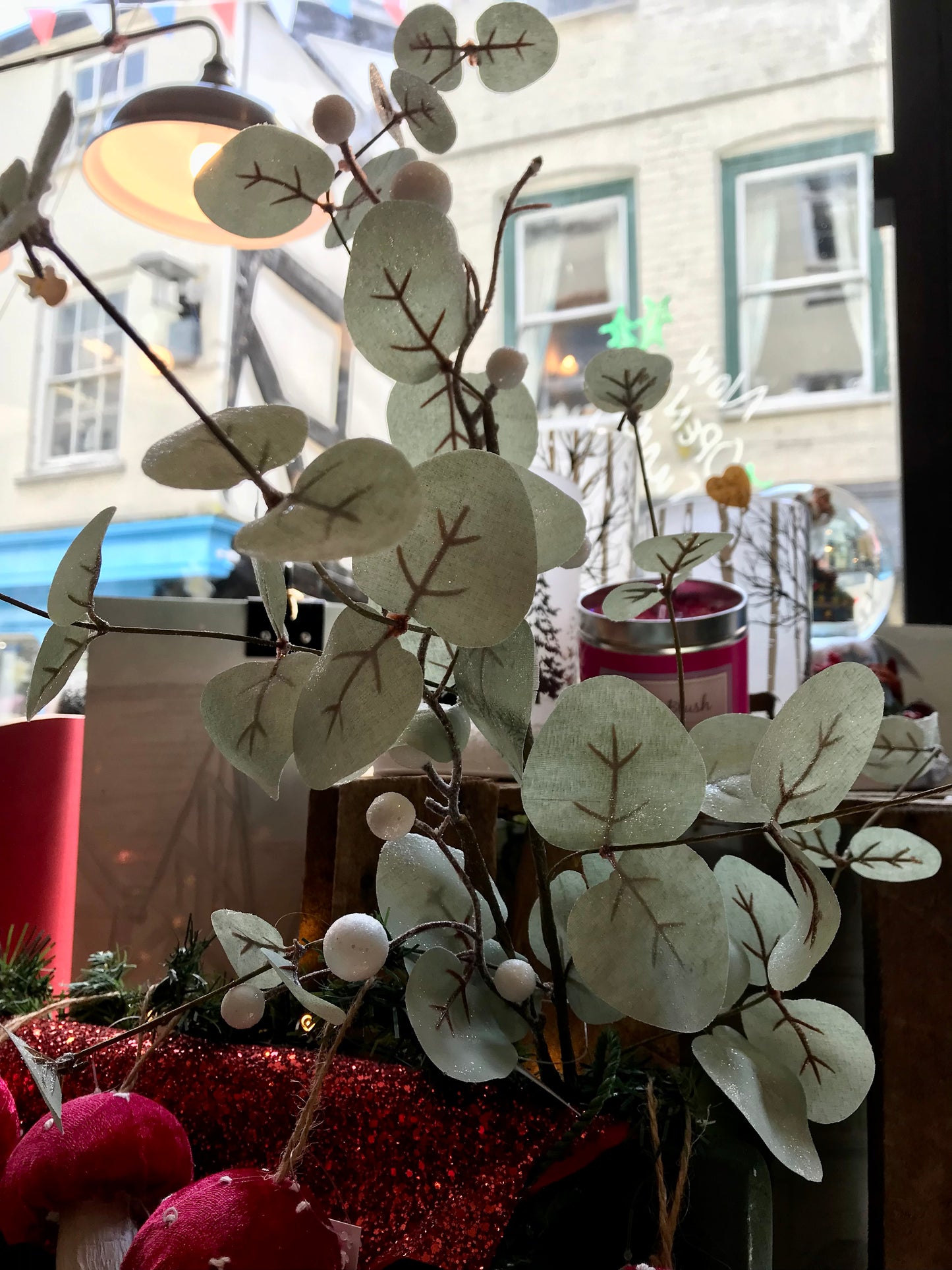 Pale Green Stem with White Berries