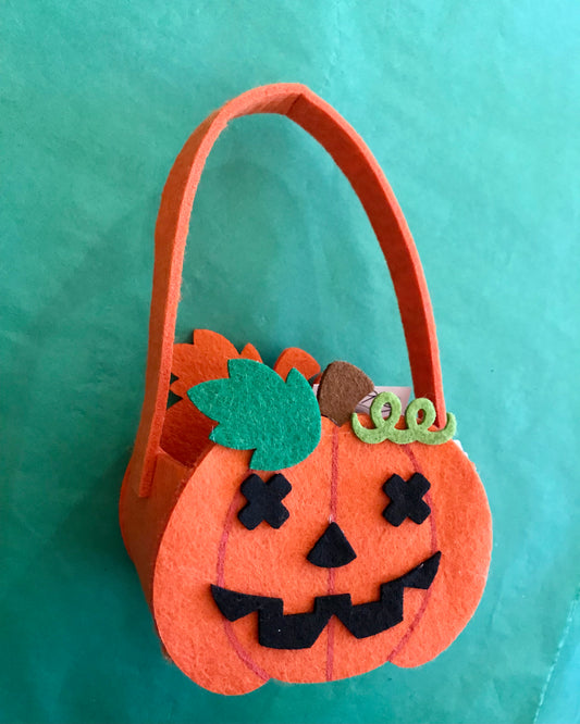 Felt Pumpkin Halloween Bag