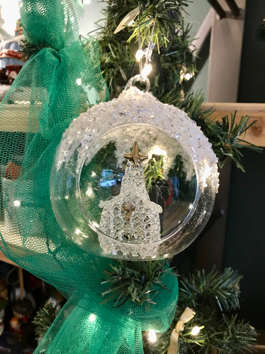 Glass Bauble with Church