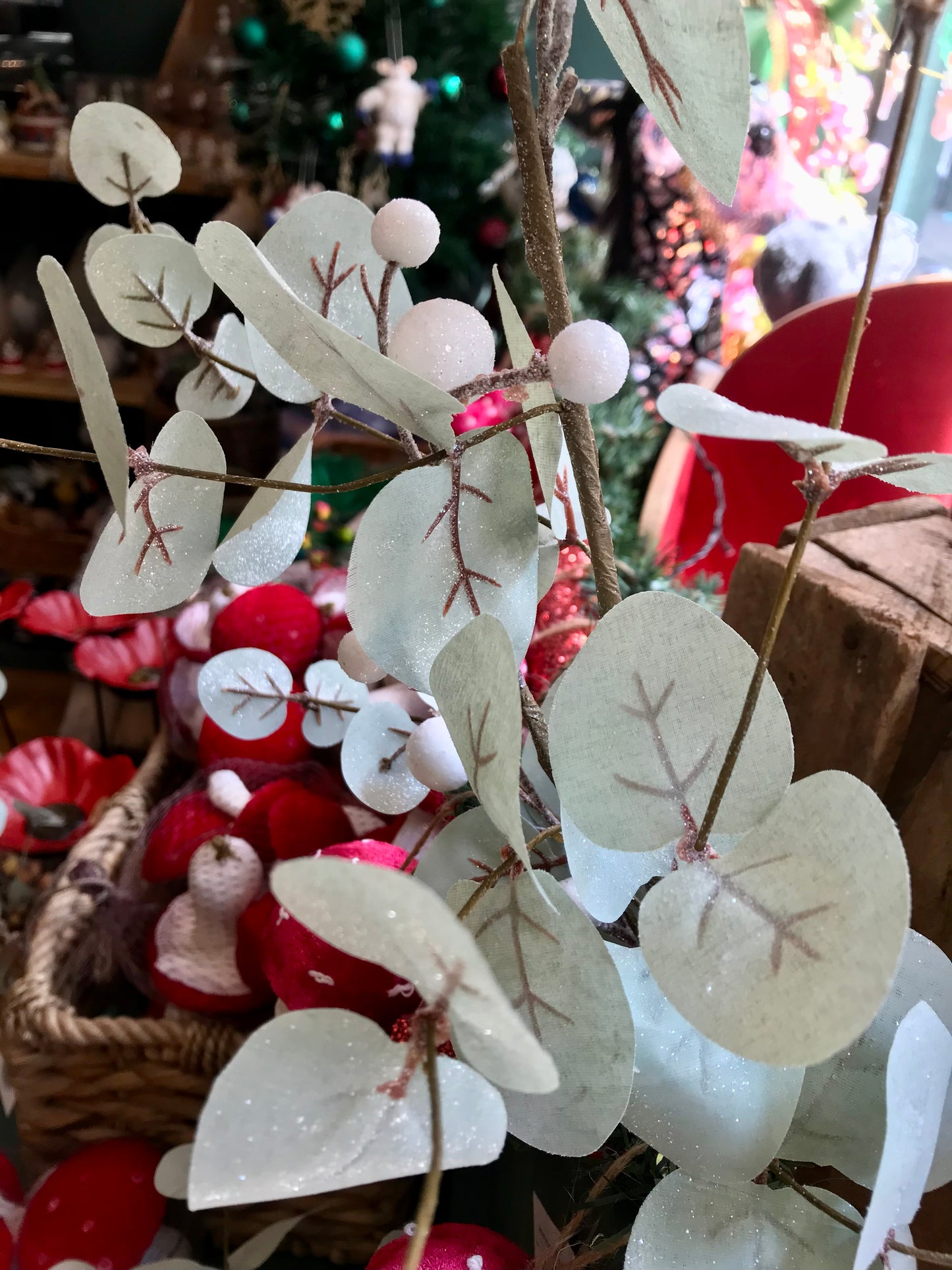 Pale Green Stem with White Berries