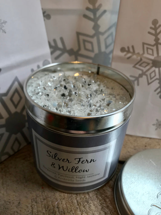 Silver fern and Willow candle